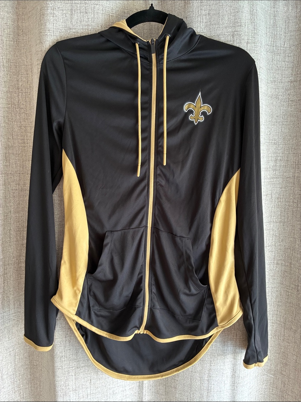 Fanatics Black and Gold New Orleans Saints Full-Zip Hoodie